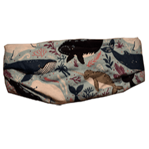 Handmade Flannel-Headband -Coral_Whale
