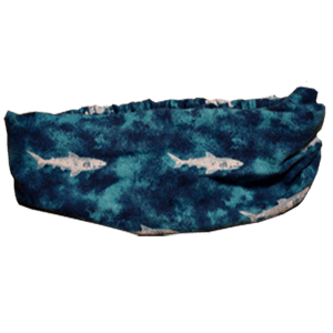 Handmade Flannel-Headband -Ocean_Shark