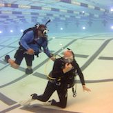 Mike and Vince confined water training